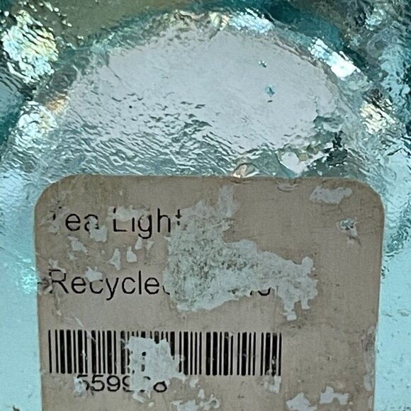 Tea Light Clear Blue Recycled Glass Votive Decor Home Heavyweight Paper - Picture 7 of 10